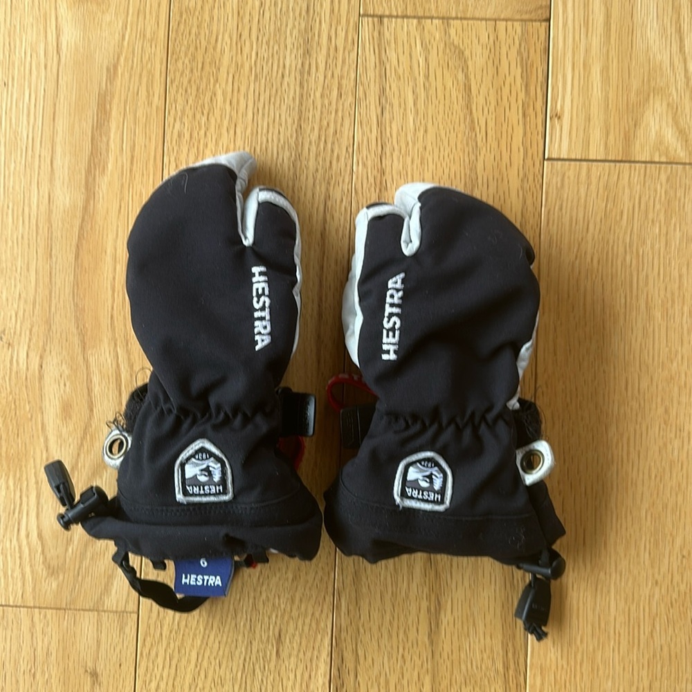 Hestra Army Leather Heli Ski Jr. Mitt size 6